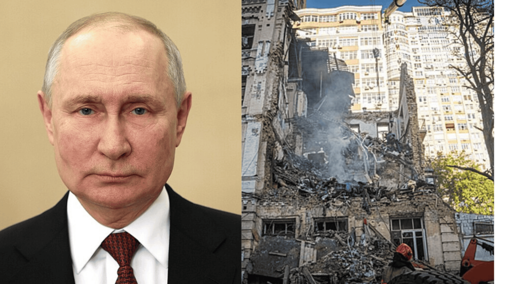 Så kom Putins hämnd: Kyjiv drabbat av dödligt nattangrepp