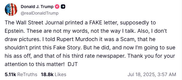 Screenshot : Truth Social